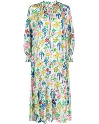 Diane von Furstenberg - Robe mi-longue à fleurs - Lyst