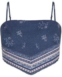 LoveShackFancy - Mollie Floral-Print Top - Lyst