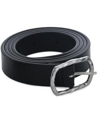 Ann Demeulemeester - Garland Hammered-Effect Buckle Belt - Lyst