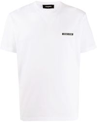 DSquared² T-shirt Met Logoprint - Wit