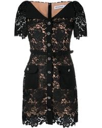 Self-Portrait - Sangallo Minidress With Belt - Lyst