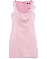 ROTATE BIRGER CHRISTENSEN - Minikleid Aus Satin Mit Blume - Lyst