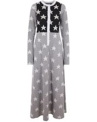 Reward If Found - Star-Print Button-Front Dress - Lyst