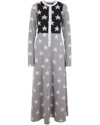 Reward If Found - Star-Print Button-Front Dress - Lyst