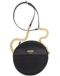 Moschino - Logo-Jacquard Round Shoulder Bag - Lyst