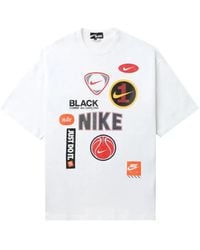 COMME DES GARÇON BLACK - X Nike Logo Printed Crewneck T-shirt - Lyst