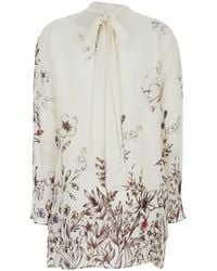 Semicouture - Floral-Print Mini Dress - Lyst
