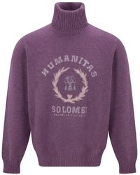Brunello Cucinelli - Logo Printed Turtleneck Sweater - Lyst
