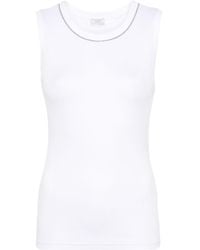 Peserico - Fine-ribbed Tank Top - Lyst