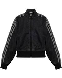adidas - Firebird Side-Stripe Denim Jacket - Lyst