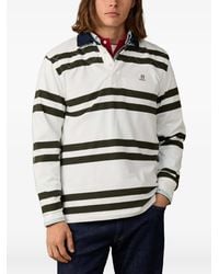 Hackett - Polo Rayé À Manches Longues - Lyst
