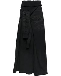 Juun.J - Sweatshirt Cotton Maxi Skirt - Lyst