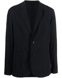 Armani Exchange - Buttoned-up Single-breasted Blazer - Lyst