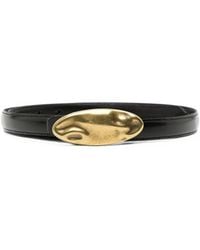 Alberto Luti - Ceinture En Cuir À Boucle Structurée - Lyst