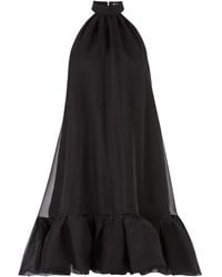 Nina Ricci - Mini-Jurk Met Halternek En Peplum Afwerking - Lyst