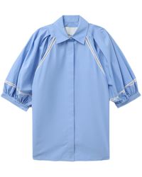 3.1 Phillip Lim - Straight-point Collar Cotton-blend Shirt - Lyst