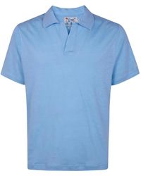 MC2 Saint Barth - V-Neck Linen T-Shirt - Lyst