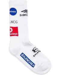 Balenciaga - Top League Logo-print Socks - Lyst