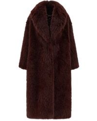 Elisabetta Franchi - Shawl-collar Faux-fur Coat - Lyst