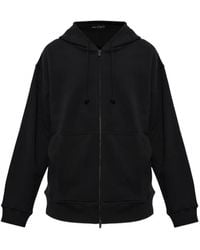 Yohji Yamamoto - Logo-Embroidered Zip-Up Hoodie - Lyst