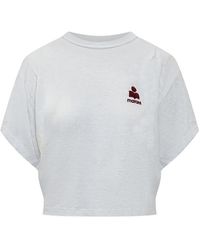 Isabel Marant - Kyanzae-Gz Logo-Print T-Shirt - Lyst