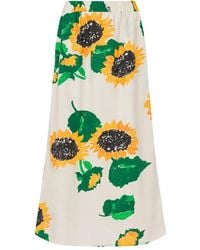 Moschino - Floral-Print Maxi Skirt - Lyst