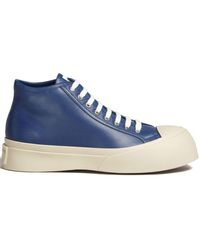 Marni - Leather Mid-top Sneakers - Lyst