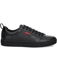 HUGO - Logo-Patch Lace-Up Sneakers - Lyst