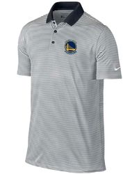 Nike - X Nba Golden State Warriors Striped Polo Shirt - Lyst