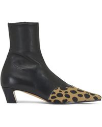 KHAITE - 40Mm Nevada Laarzen Met Vierkante Neus En Hyena-Print - Lyst