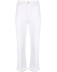 Max Mara - Frayed-Edge Slim-Fit Trousers - Lyst
