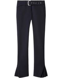 Off-White c/o Virgil Abloh - Belted Flared Virgin-Wool Trousers - Lyst