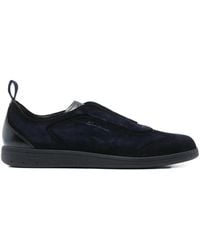 Santoni - Suede Slip-On Sneakers - Lyst