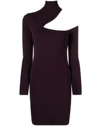 P.A.R.O.S.H. - Cut-out Long-sleeve Knit Dress - Lyst