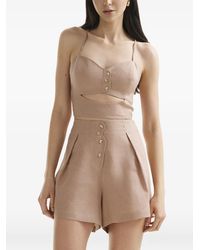 Mia Peculiar - Wave Linen Corset Top - Lyst