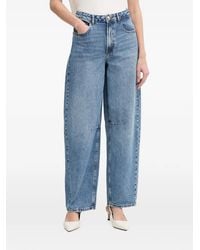 GAUDI - Cinched-Back Wide-Leg Jeans - Lyst