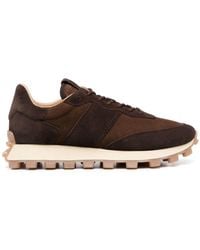 Tod's - Panelled Lace-up Suede Sneakers - Lyst