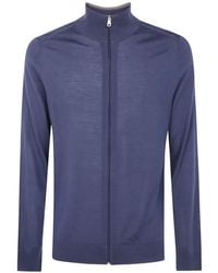 Paul Smith - Zip-Up Merino Sweater - Lyst