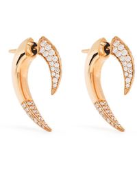 Shaun Leane - 18kt Rose Gold Talon Diamond Earrings - Lyst