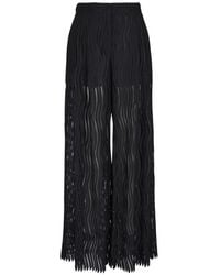 Akris - Cassie Wave-Pattern Trousers - Lyst