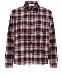 Laneus - Check-Print Shirt - Lyst