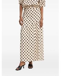 Morgan - Jupe Volantée À Pois - Lyst
