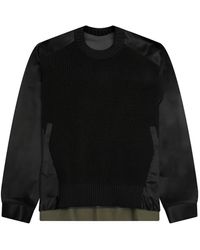 Sacai - パネル スウェットシャツ - Lyst