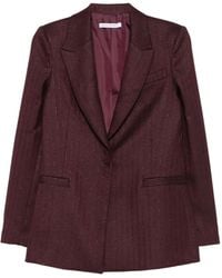 Mar De Margaritas - Pinstripe-Print Single-Breasted Blazer - Lyst