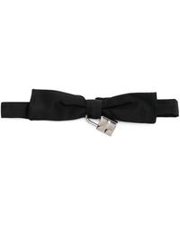 DSquared² - Padlock-detail Silk Bow Tie - Lyst