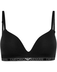 Emporio Armani - Sujetador Iconic con banda del logo - Lyst