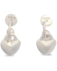 Patou - Heart Hoop Earrings - Lyst