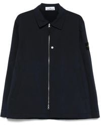 Stone Island - Giacca Con Zip Q100003 Soft Shell-R_E.Dye E Tasca Applicata - Lyst