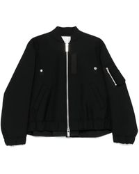 Sacai - Chaqueta bómber con pliegues invertidos - Lyst