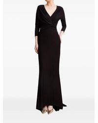 Gemy Maalouf - V-Neck Draped Maxi Dress - Lyst